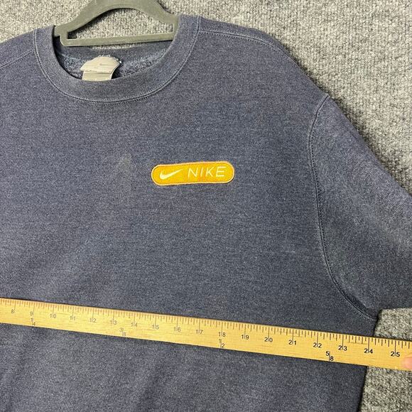 Vintage 90s Nike Crewneck Sweatshirt Swoosh Spellout‎ Logo Men's Size M USA MADE - Picture 5 of 9